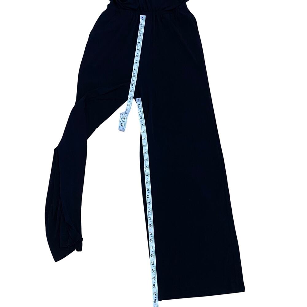 INC Womens Black Halter Jumpsuit Size Small Cowl Neck Wide Leg Stretch Ankle NWT - Picture 8 of 12